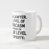 Sarcastisch jurist citaat extra grote beker (Voorkant rechts)