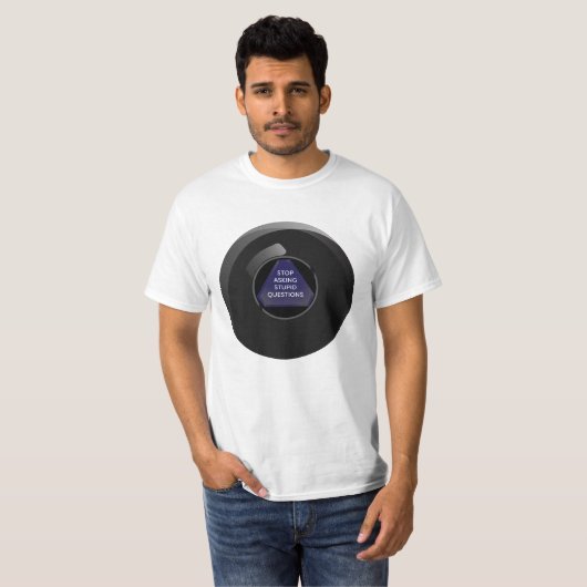 Sarcastisch Magic 8 Ball T-shirt (Voorkant volledig)