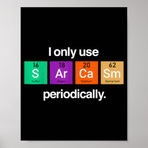 Sarcastisch periodiek systeem element rare wetensc poster