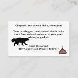 Sarcastisch visitekaartje contactkaartje