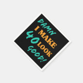 Sarcastische 40e geboortedag servet (Hoek)