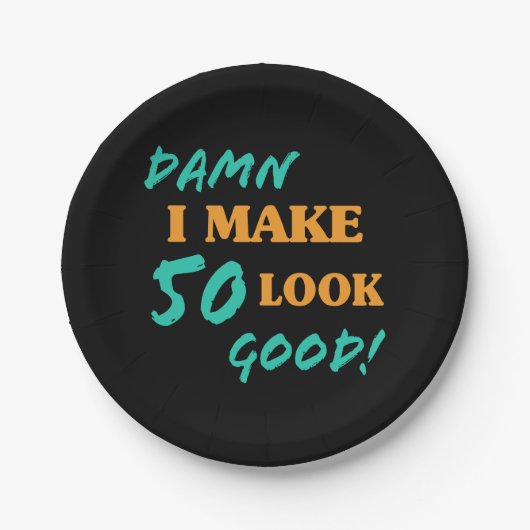 Sarcastische 50e geboortedag papieren bordje (Voorkant)