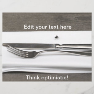 Sarcastische afbeelding Denk positief! Flyer