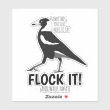 Sarcastische Australische magpie-sticker