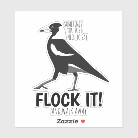 Sarcastische Australische magpie-sticker Sticker (Vel)