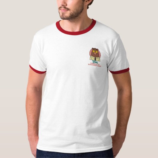 Sarcastische Beer - Tshirt rood (Voorkant)