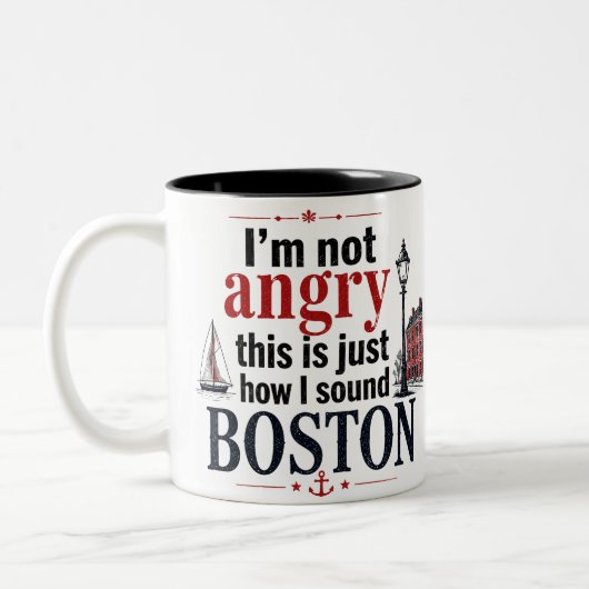 Sarcastische Boston mok (Links)