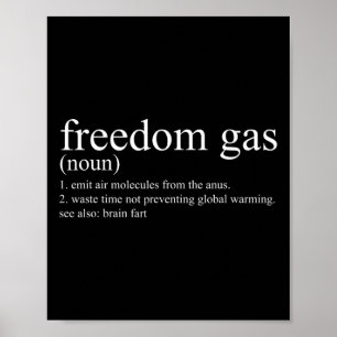 Sarcastische Definitie Vrijheid Gas T-shirt Cool P Poster