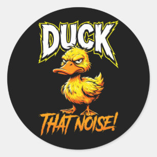 Sarcastische Eend Die Geluid Grappige Meme Ronde Sticker