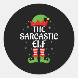 Sarcastische Elf Kerst Familie Matching Elf Squad Ronde Sticker