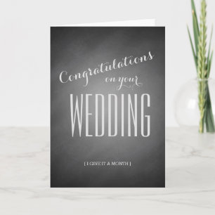 Sarcastische Funny Wedding - Geef het een maand Ka Kaart