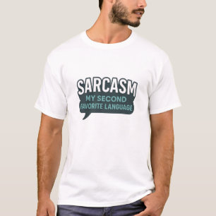 Sarcastische geestige turquoise spraakballon t-shirt