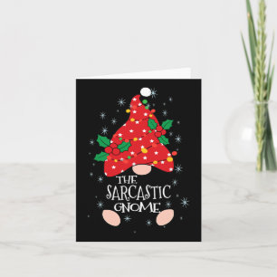 Sarcastische Gnome Kostuum Familie Matching Grappi Kaart