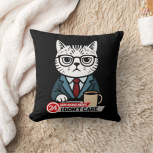 Sarcastische grappige kattenkantoorhumor kussen
