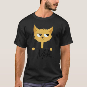 Sarcastische Grappige Meh Kat Boze kat Halloween K T-shirt