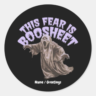 Sarcastische Horror Geest Slang Grappige Grafische Ronde Sticker