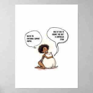 Sarcastische Introvert Emotionele Ondersteuning Ka Poster
