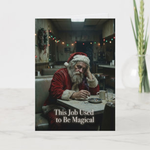 Sarcastische Kerstman Baan Was Eens Magisch Kerstf Kaart