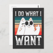 Sarcastische mensen Kat middelgembergelvis Kat Briefkaart (Voorkant / Achterkant)