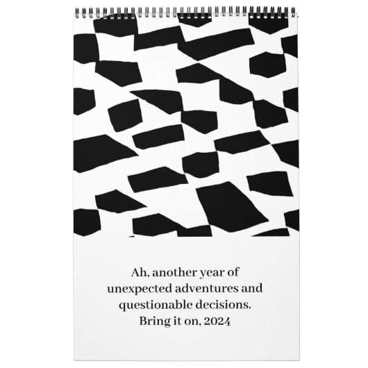Sarcastische monochrome kalender (Hoes)