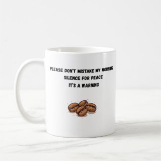 Sarcastische Morgenstilte Koffieliefhebber Humoris Koffiemok