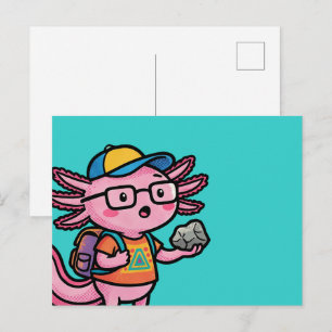 Sarcastische Nerd Axolotl Ik Heb Axolotl Vragen Me Briefkaart