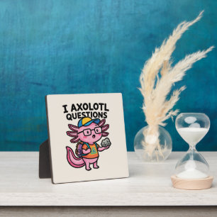 Sarcastische Nerd Axolotl Ik Heb Axolotl Vragen Me Fotoplaat