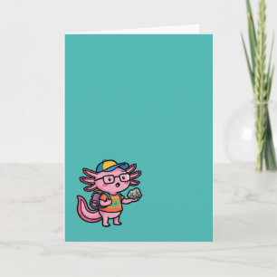 Sarcastische Nerd Axolotl Ik Heb Axolotl Vragen Me Kaart