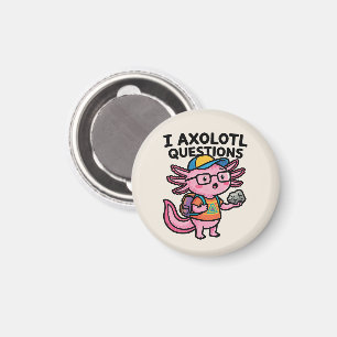 Sarcastische Nerd Axolotl Ik Heb Axolotl Vragen Me Magneet