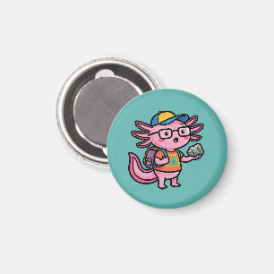 Sarcastische Nerd Axolotl Ik Heb Axolotl Vragen Me Magneet