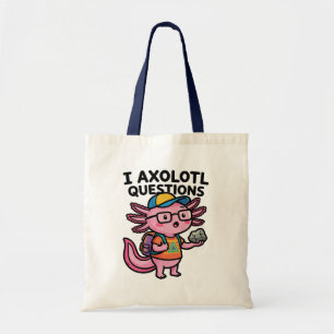 Sarcastische Nerd Axolotl Ik Heb Axolotl Vragen Me Tote Bag