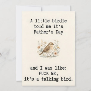 Sarcastische pratende vogel - Grappige Vaderdagkaa Bedankkaart