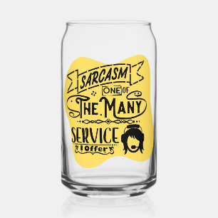 sarcastische quote blikvorm glas