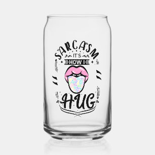 sarcastische quote blikvorm glas