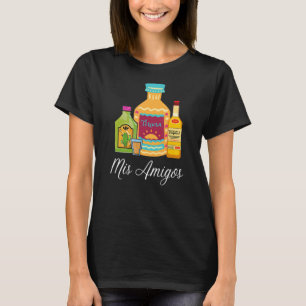 Sarcastische rendy Mannen Mis Amigos Tequila Bott T-shirt