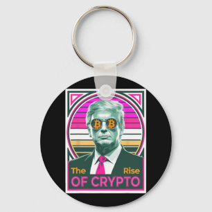 Sarcastische Trump De opkomst van Crypto Bitcoin K Sleutelhanger