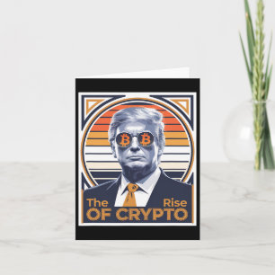 Sarcastische Trump De opkomst van Crypto Bitcoin M Kaart