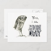 Sarcastische uil briefkaart (Voorkant / Achterkant)