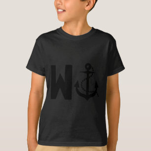 Sarcastische uitdrukking met anker Funny Wanker Ze T-shirt