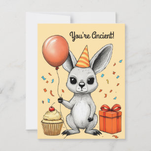Sarcastische verjaardag Kangoeroe Feest Groet Briefkaart