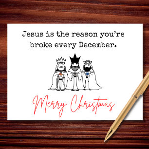 Sarcastische Wise Mannen Credit Kaart Christmas