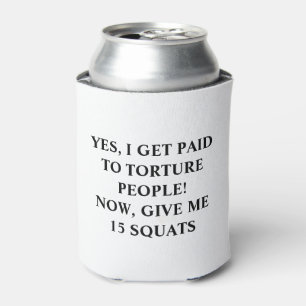 Sarcastische zwarte tekst Personal Trainer Humor Blikjeskoeler