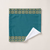 Sarcelle foncée jaune (Gant de toilette)