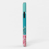 Sarcelle | Monogramme couleur Coque floral-mat (Dos/Droite)