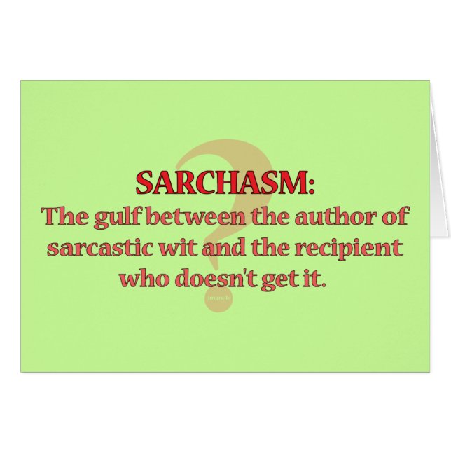 Sarchasme (Voorkant Horizontaal)