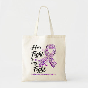 Sarcoïdose Bewustmaking Haar strijd is mijn strij Tote Bag