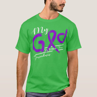 Sarcoïdose bewustzijn Mijn God is sterker in deze T-shirt