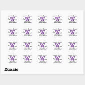 Sarcoïdose Keltische vlinder 3 Ronde Sticker (Vel)