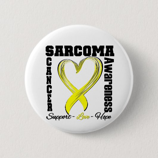 Sarcoma Awareness Brushed Heart Ribbon Ronde Button 5,7 Cm (Voorkant)