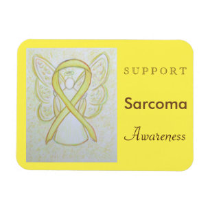 Sarcoma Awareness Ribbon Angel Custom Magnet Magneet